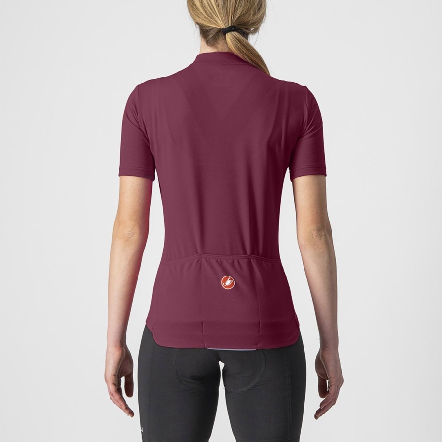 Burgundy / Red Women Castelli ANIMA 3 Jersey | UHRA17942