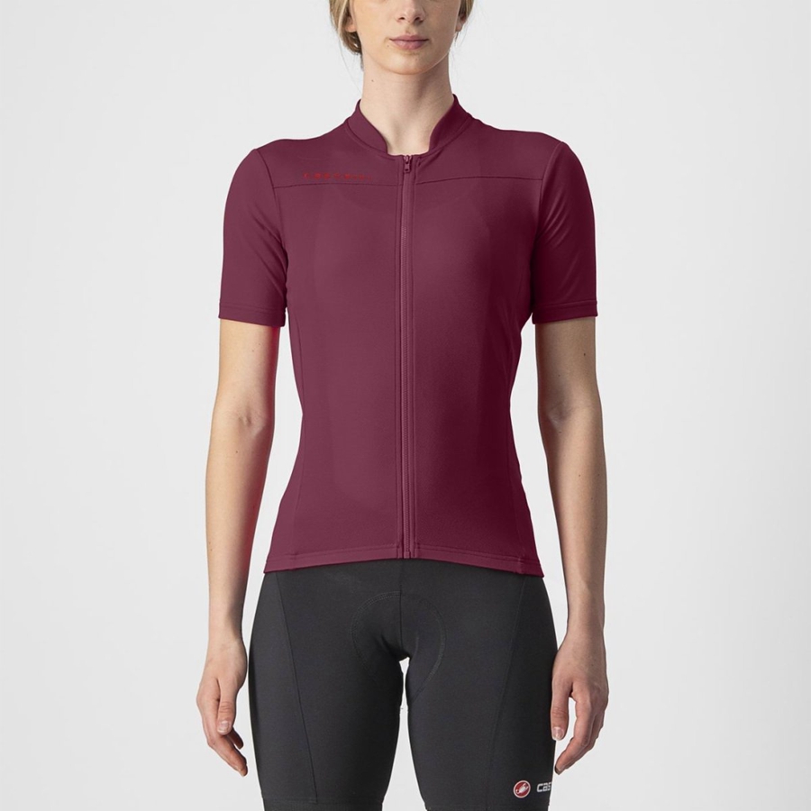 Burgundy / Red Women Castelli ANIMA 3 Jersey | UHRA17942