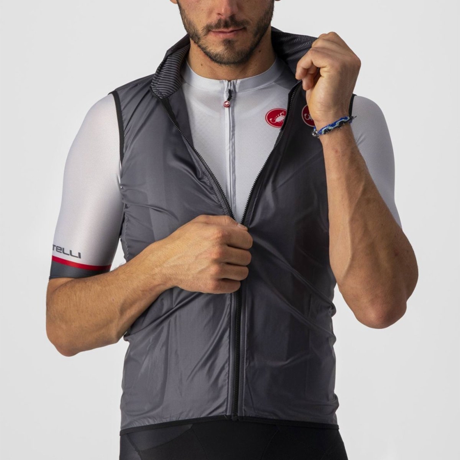 Dark Grey Men Castelli ARIA Vest | VYNS48596