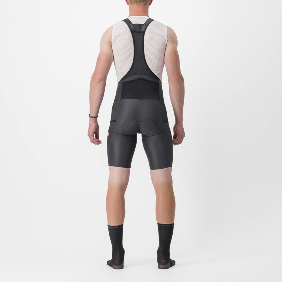 Dark Grey Men Castelli FREE UNLIMITED Bib Shorts | AZIV49071