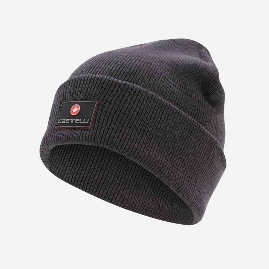 Dark Grey Men Castelli PODIOFIRMA Beanie | OVDF31074