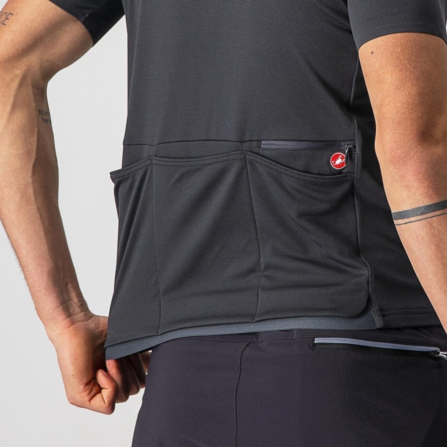 Dark Grey Men Castelli UNLIMITED ALLROAD Jersey | EAUD67419