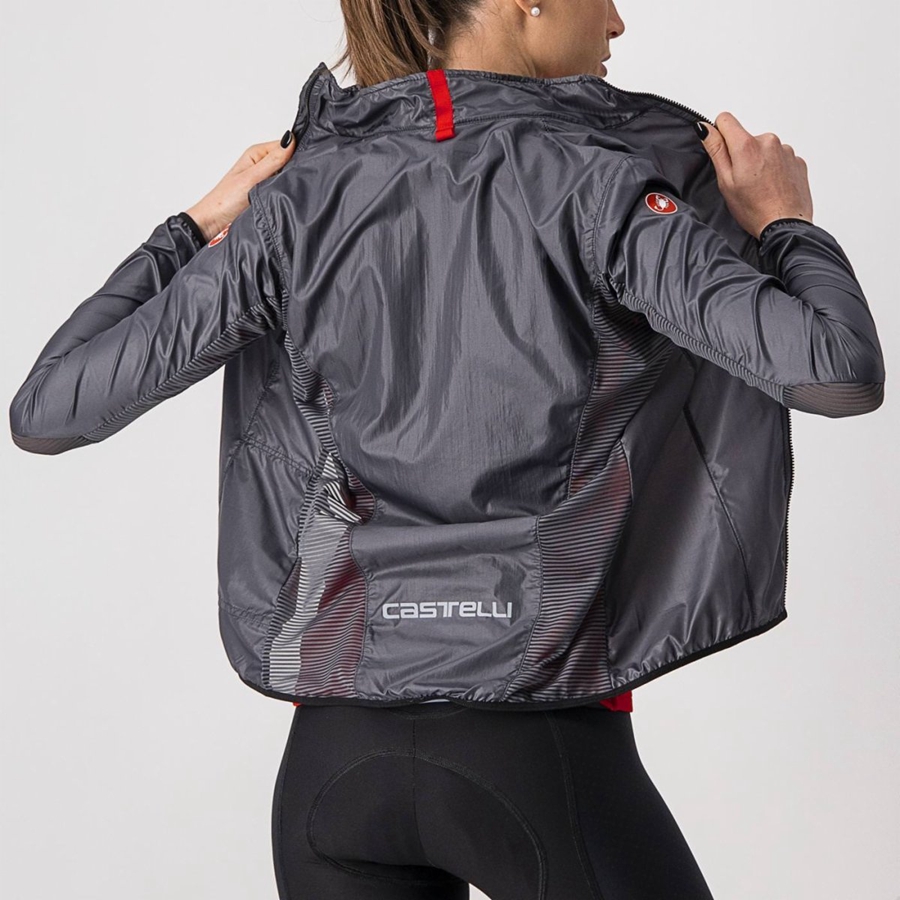 Dark Grey Women Castelli ARIA SHELL W Protection | FSQH38276