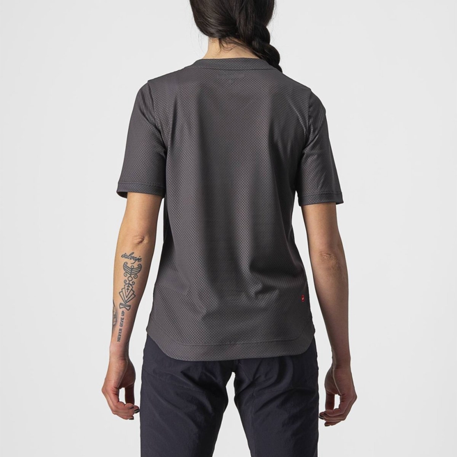 Dark Grey Women Castelli TRAIL TECH W TEE Jersey | GVEQ39470