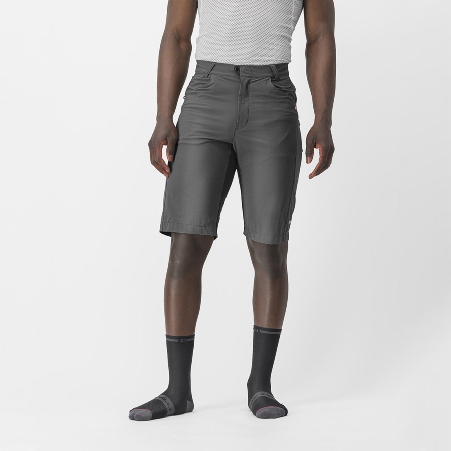 Dark Grey / Black Men Castelli UNLIMITEDGY Shorts | CTVS28579