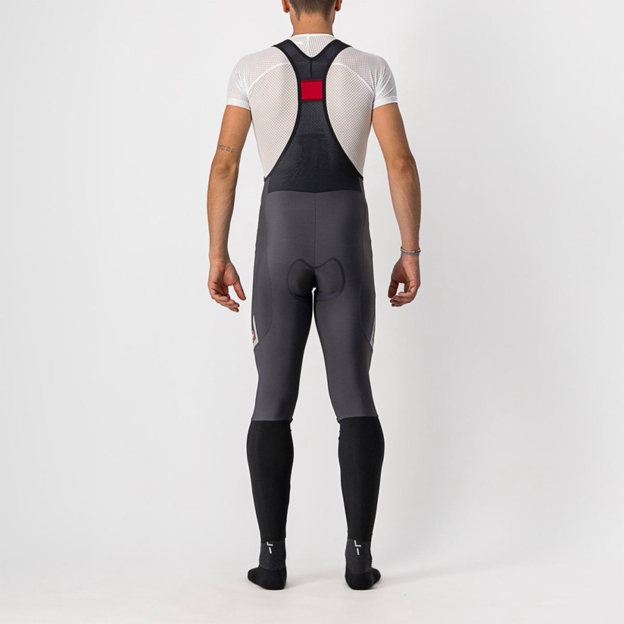 Dark Grey / Silver Men Castelli VELOCISSIMO 5 Bib Tights | MSWX75692