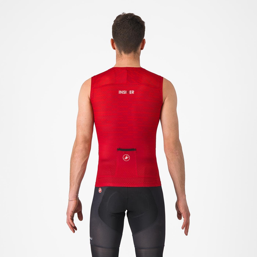 Dark Red Men Castelli INSIDER SLEEVELESS Jersey | SICN83452