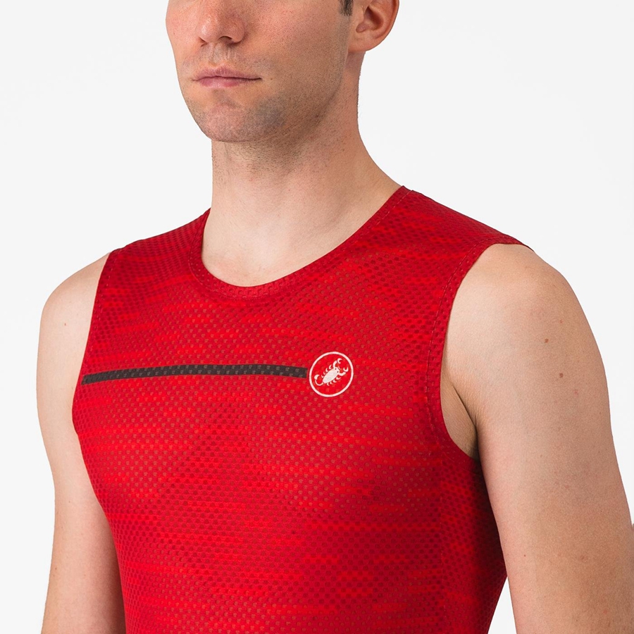 Dark Red Men Castelli INSIDER SLEEVELESS Jersey | SICN83452