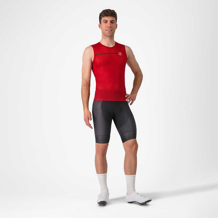 Dark Red Men Castelli INSIDER SLEEVELESS Jersey | SICN83452