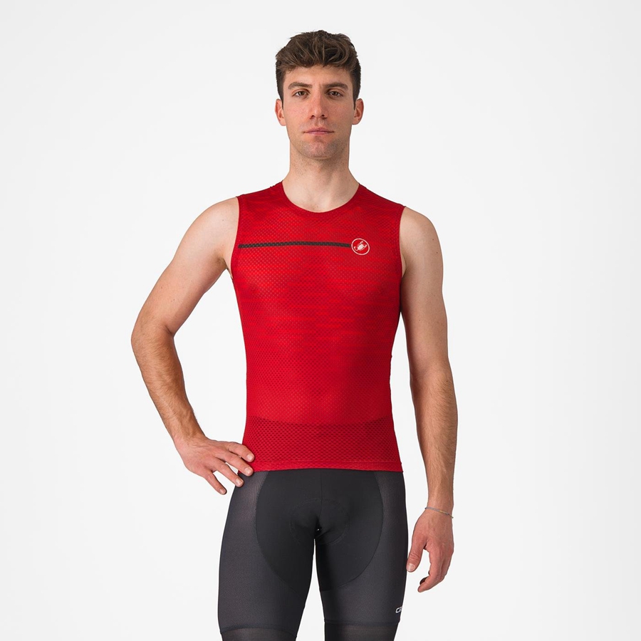 Dark Red Men Castelli INSIDER SLEEVELESS Jersey | SICN83452