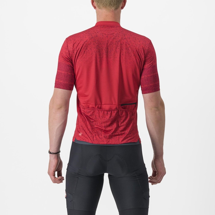 Dark Red Men Castelli UNLIMITED TERRA Jersey | XMHI56913