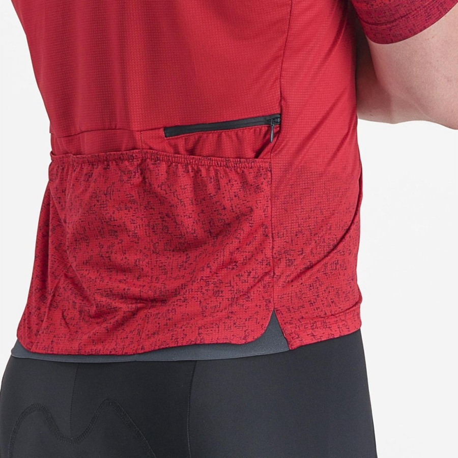 Dark Red Men Castelli UNLIMITED TERRA Jersey | XMHI56913