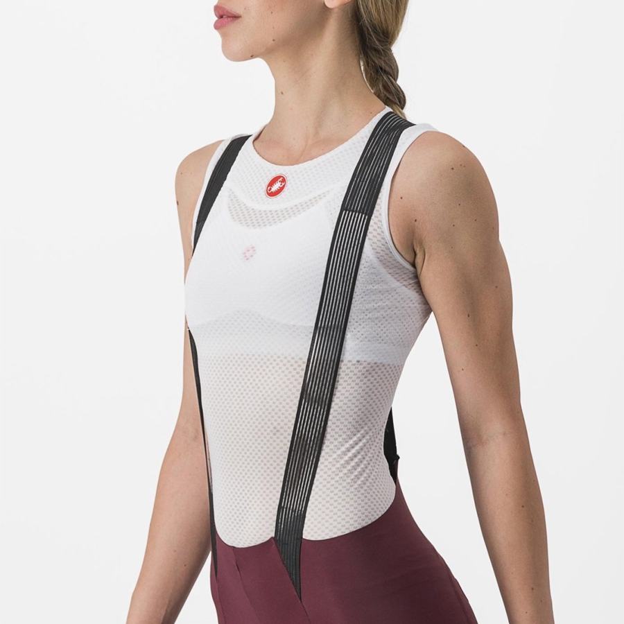 Deep Burgundy Women Castelli FREE AERO RC W Bib Shorts | RHFI06435