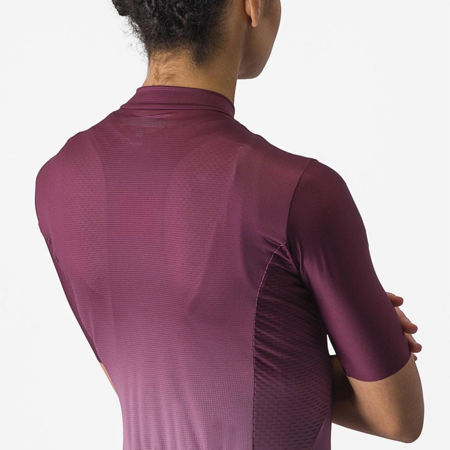 Deep Burgundy / Deep Purple Women Castelli SALITA Jersey | YRHG16458