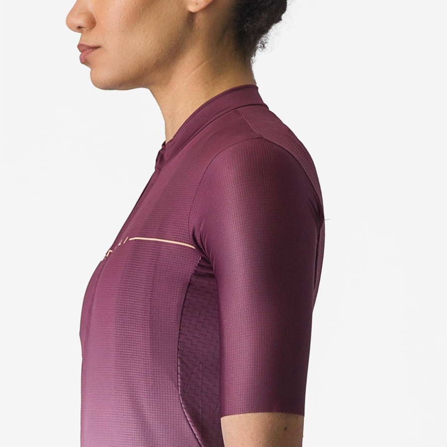 Deep Burgundy / Deep Purple Women Castelli SALITA Jersey | YRHG16458