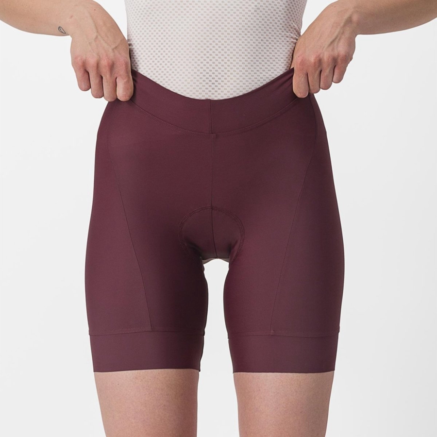 Deep Burgundy / Red Women Castelli PRIMA Shorts | YPQG38694