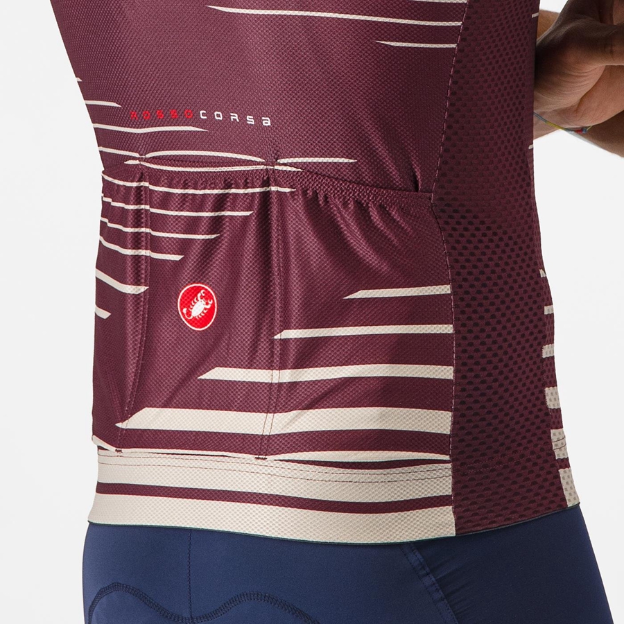 Deep Burgundy / Silver Men Castelli CLIMBER'S 4.0 Jersey | URML65840