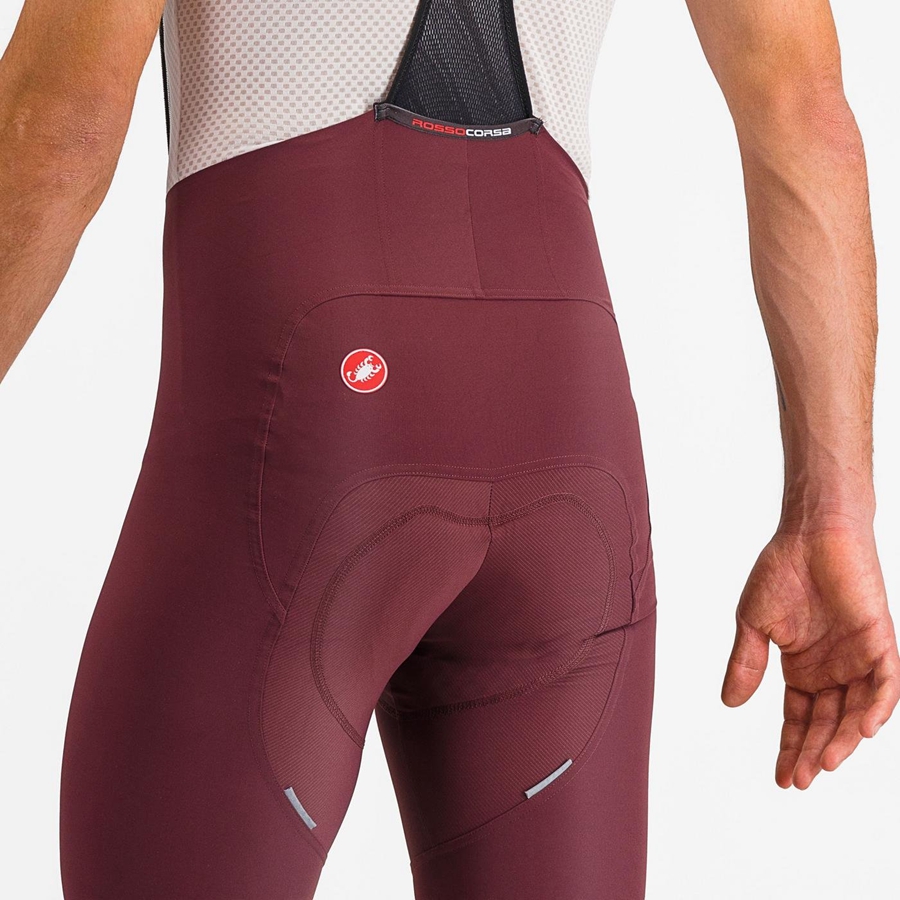 Deep Burgundy / White Men Castelli FREE AERO RC CLASSIC Bib Shorts | CTDL39608