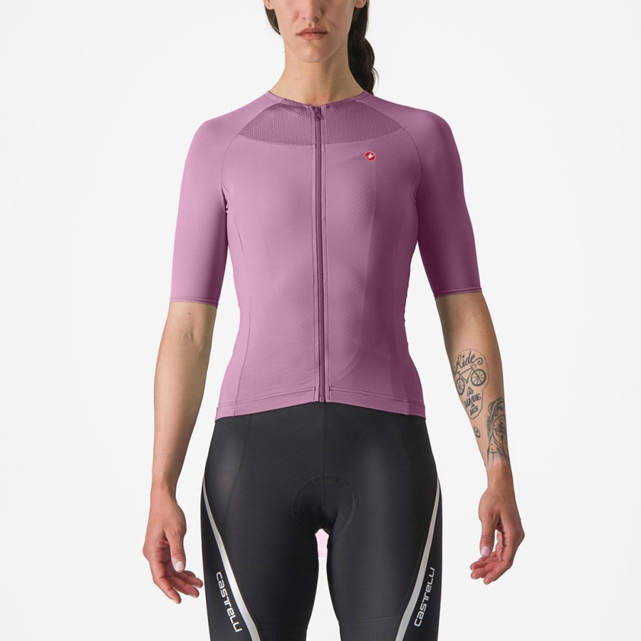 Deep Purple / Black Women Castelli VELOCISSIMA 2 Jersey | RIVJ12389