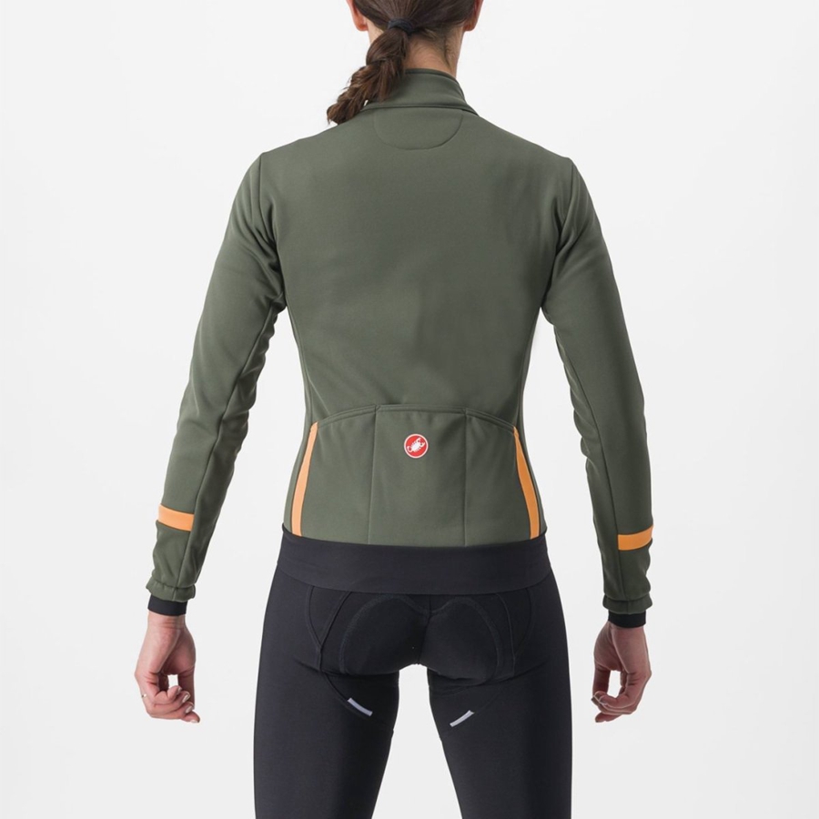 Green Women Castelli DINAMICA 2 Jackets | GUHT53697