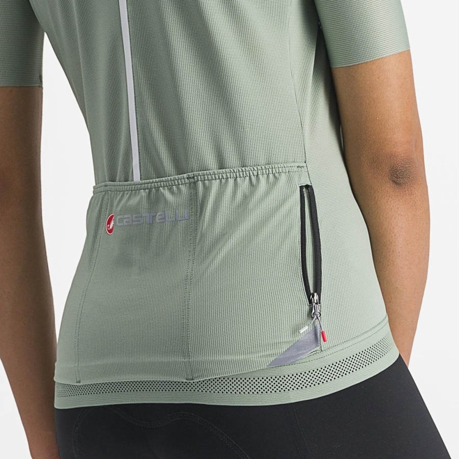 Green Women Castelli ENDURANCE W Jersey | KMZY61249