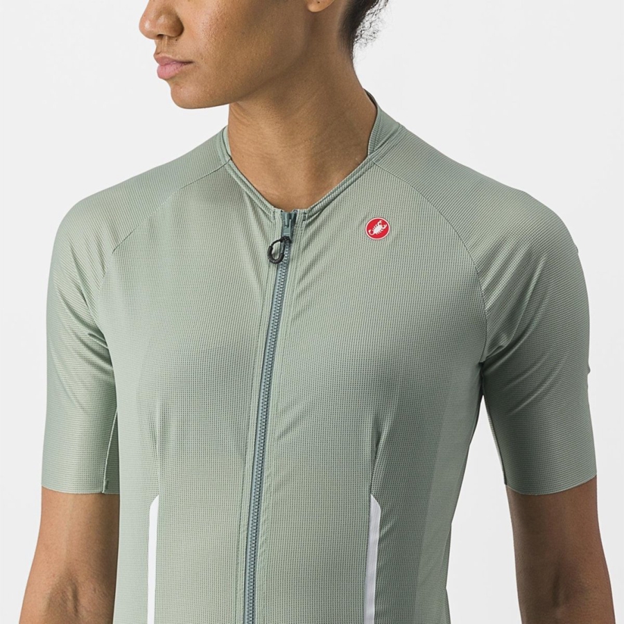 Green Women Castelli ENDURANCE W Jersey | KMZY61249