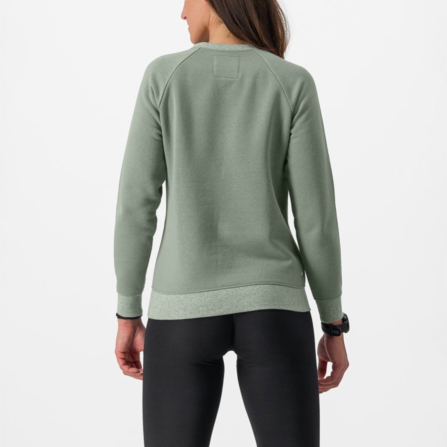 Green Women Castelli LOGO W SWEATSHIRT Casual | FXAE50973