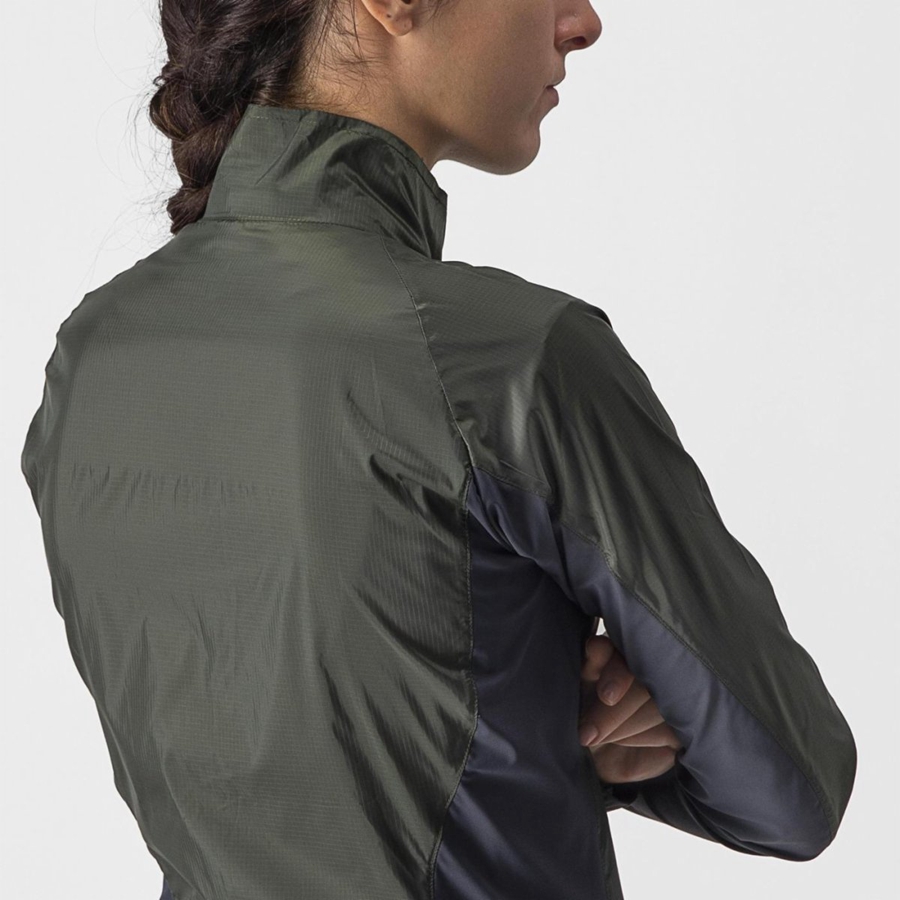 Green / Dark Grey Women Castelli SQUADRA STRETCH W Protection | COMI75264