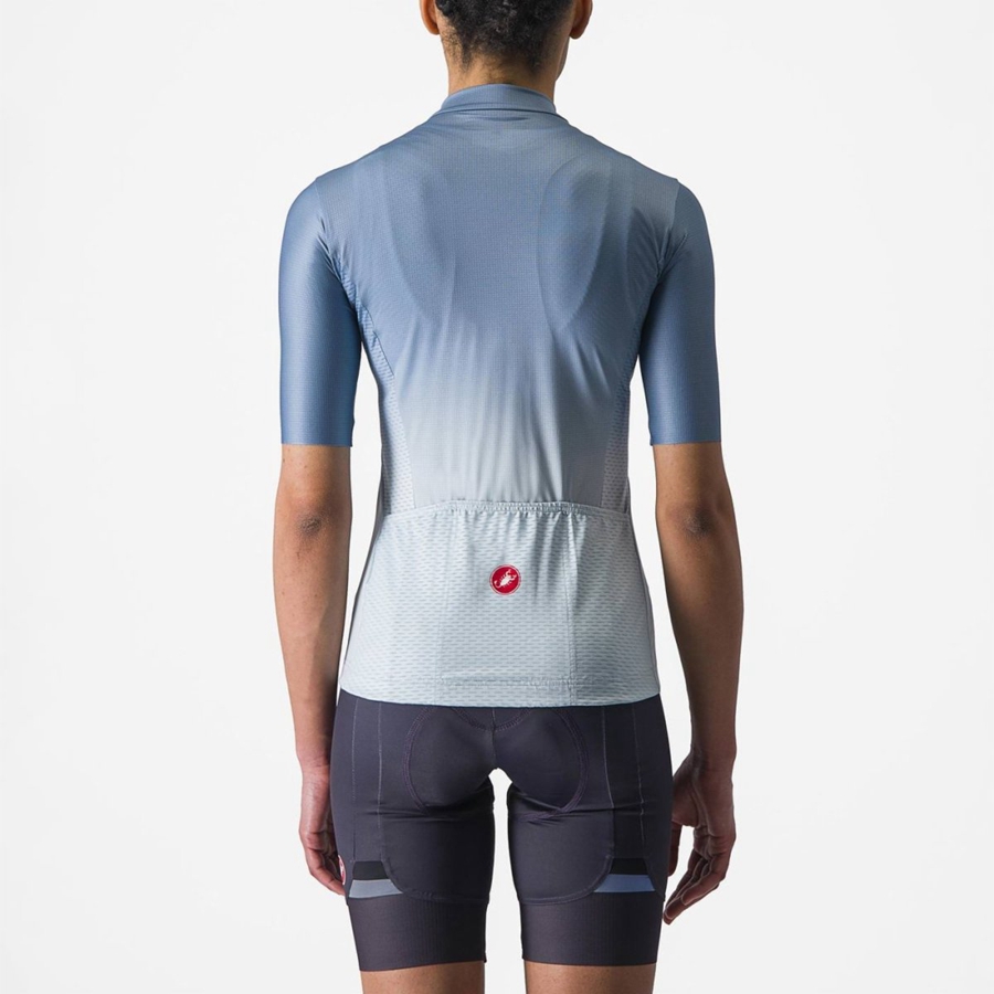 Grey Blue / Blue Women Castelli SALITA Jersey | RDGU27096