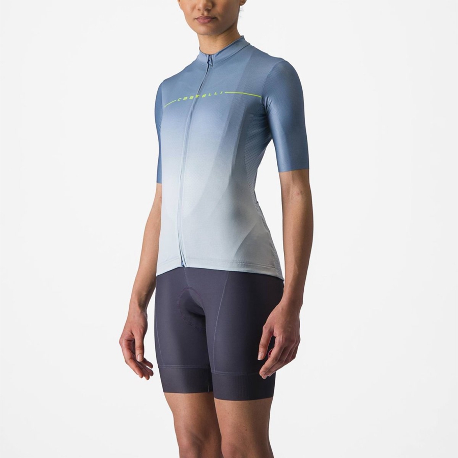 Grey Blue / Blue Women Castelli SALITA Jersey | RDGU27096