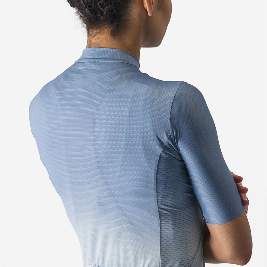 Grey Blue / Blue Women Castelli SALITA Jersey | RDGU27096