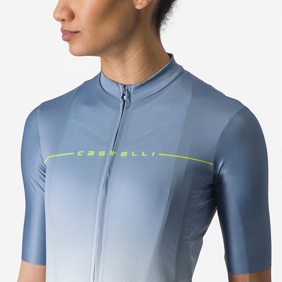 Grey Blue / Blue Women Castelli SALITA Jersey | RDGU27096