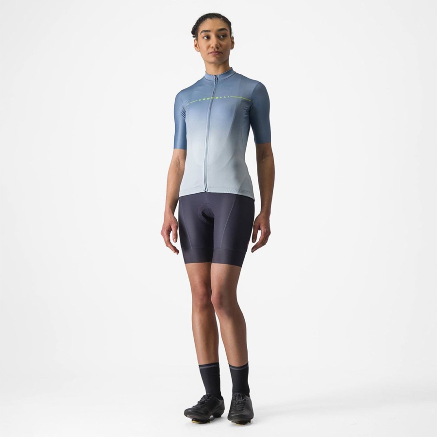 Grey Blue / Blue Women Castelli SALITA Jersey | RDGU27096