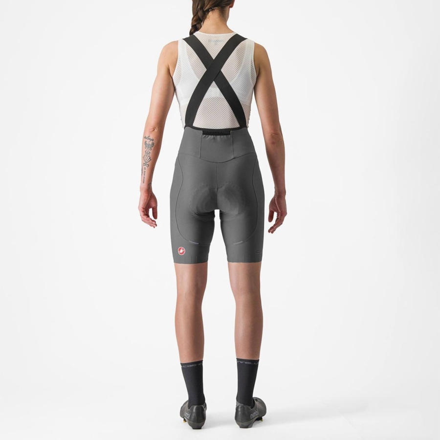 Grey Women Castelli ESPRESSO W DT Bib Shorts | MAOT90821