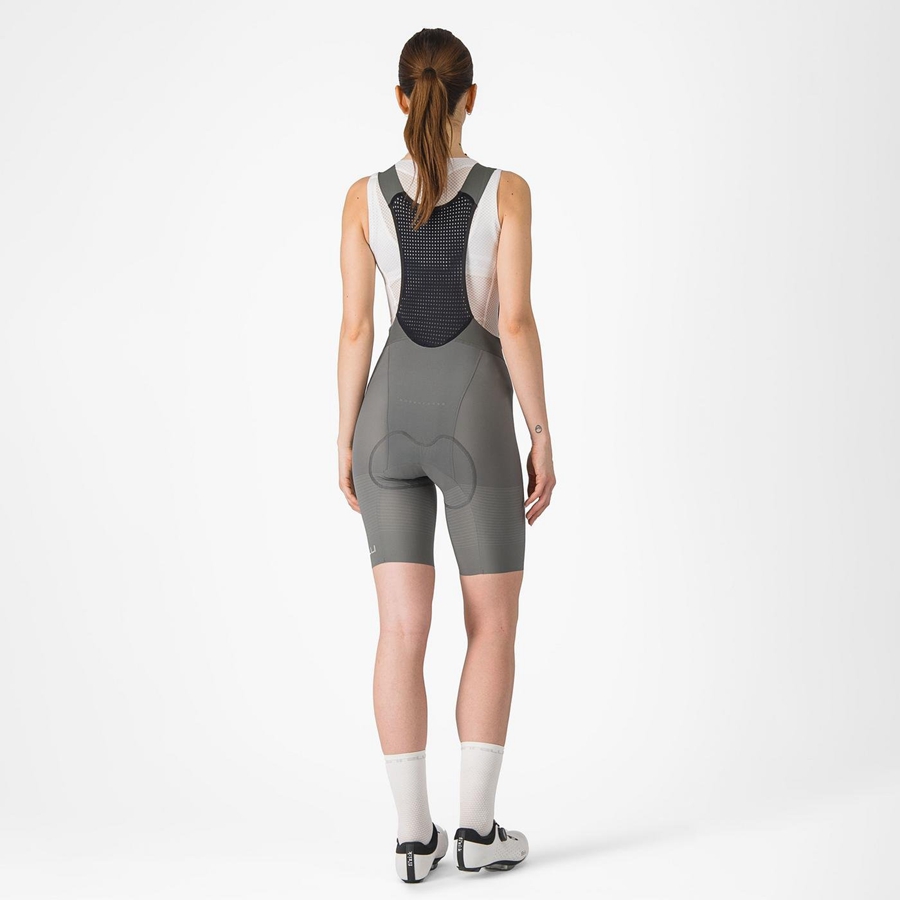 Grey Women Castelli PREMIO W Bib Shorts | PQRA43012