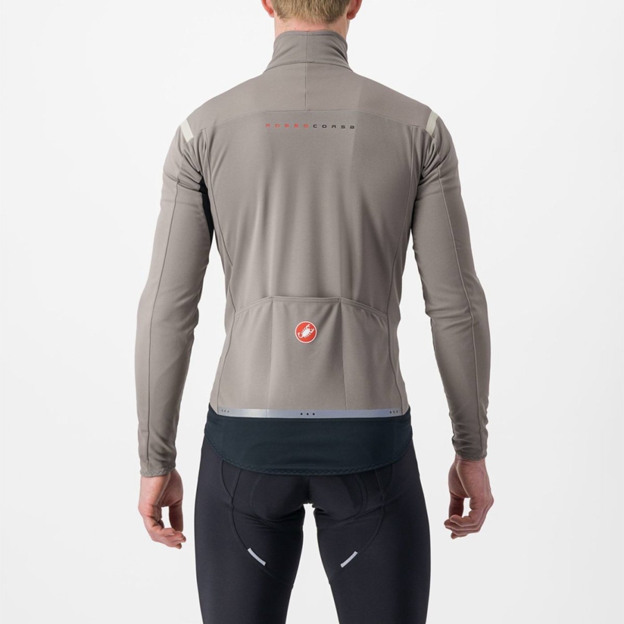 Grey / Khaki Grey Men Castelli PERFETTO RoS 2 Jackets | SMJY09842