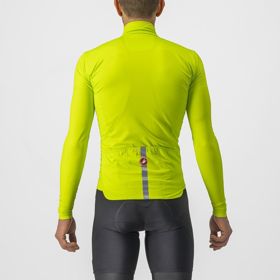 Light Green Men Castelli PRO THERMAL MID LS Jersey | HWVE02574