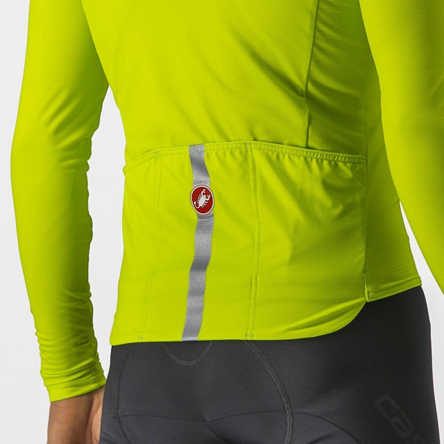 Light Green Men Castelli PRO THERMAL MID LS Jersey | HWVE02574