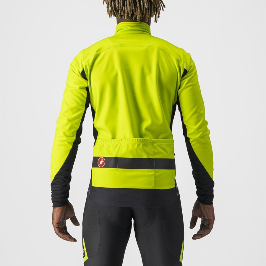 Light Green / Black Men Castelli RADDOPPIA 3 Jackets | GXLA27619