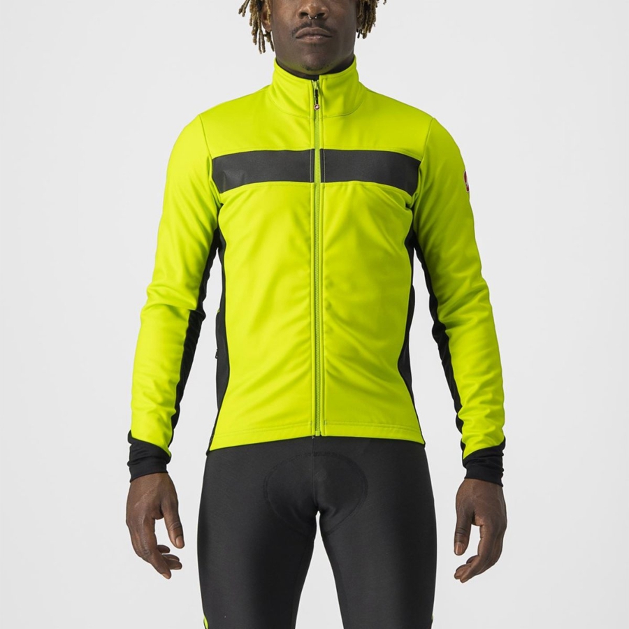 Light Green / Black Men Castelli RADDOPPIA 3 Jackets | GXLA27619