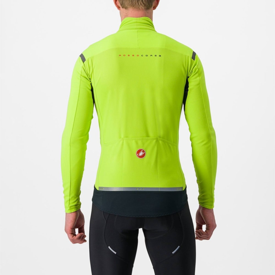 Light Green / Dark Grey Men Castelli PERFETTO RoS 2 Jackets | JNCQ83154