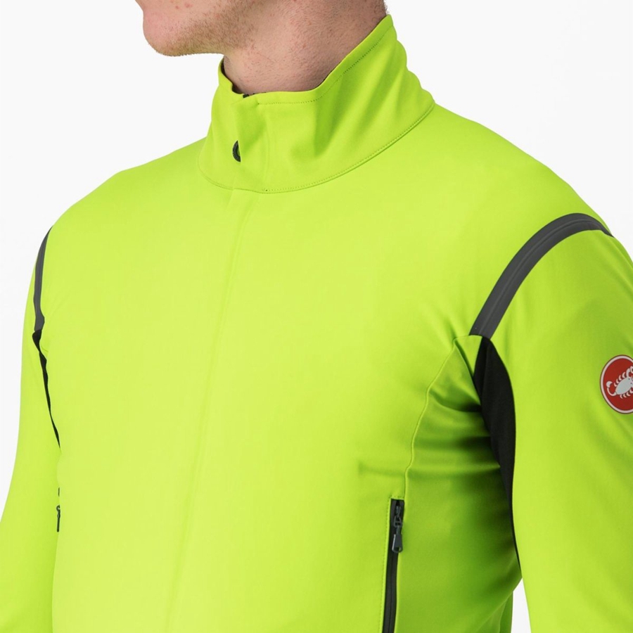 Light Green / Dark Grey Men Castelli PERFETTO RoS 2 Jackets | JNCQ83154