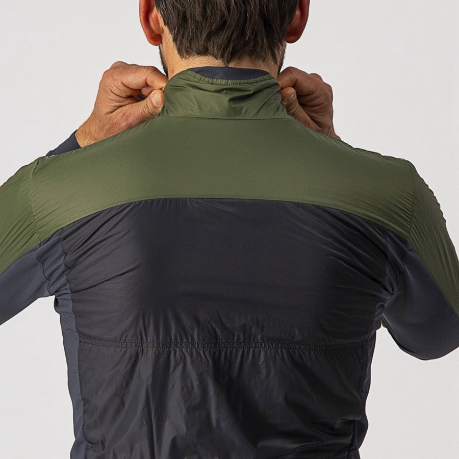 Light Green / Dark Grey Men Castelli UNLIMITED PUFFY Jackets | GJZP41876