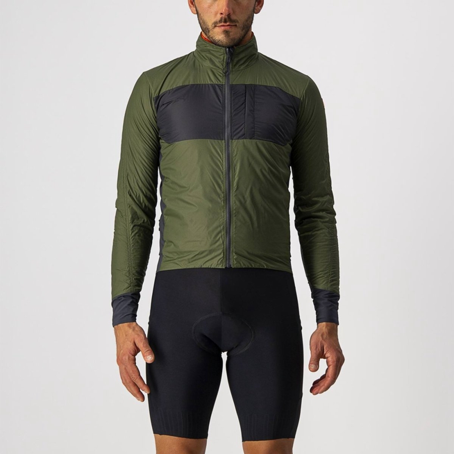 Light Green / Dark Grey Men Castelli UNLIMITED PUFFY Jackets | GJZP41876