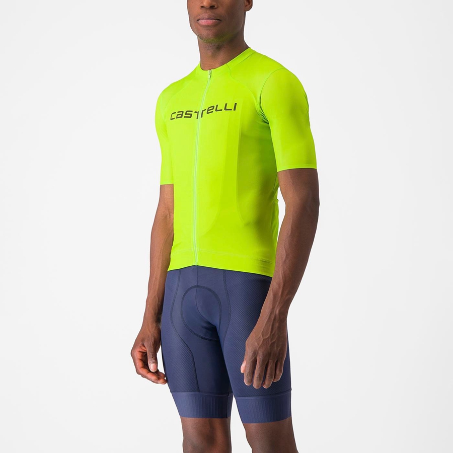 Light Green / Deep Green Men Castelli PROLOGO LITE Jersey | BPIF98047