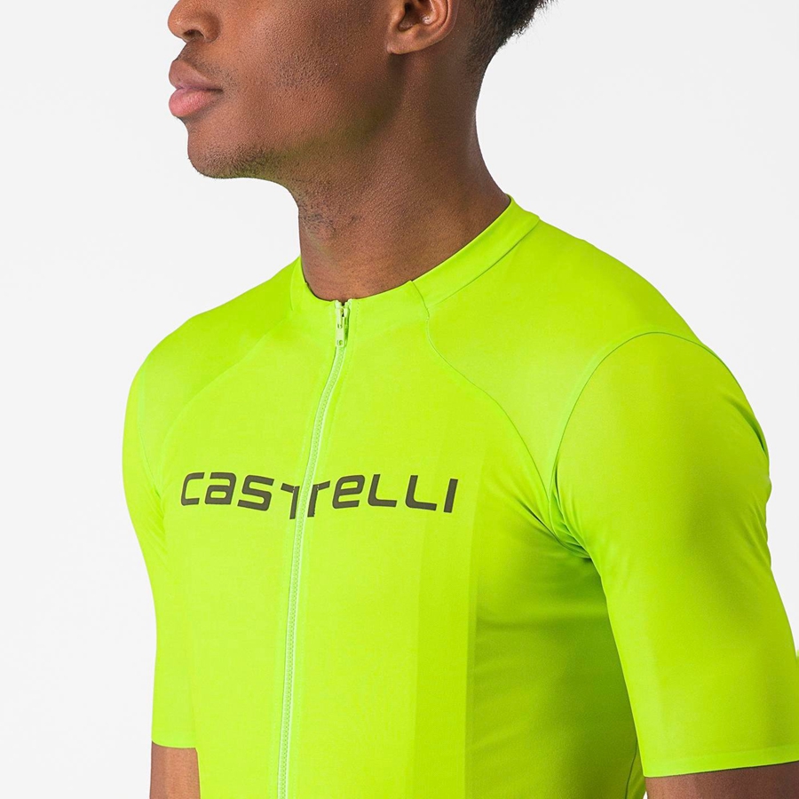 Light Green / Deep Green Men Castelli PROLOGO LITE Jersey | BPIF98047