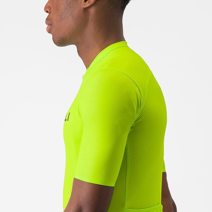 Light Green / Deep Green Men Castelli PROLOGO LITE Jersey | BPIF98047