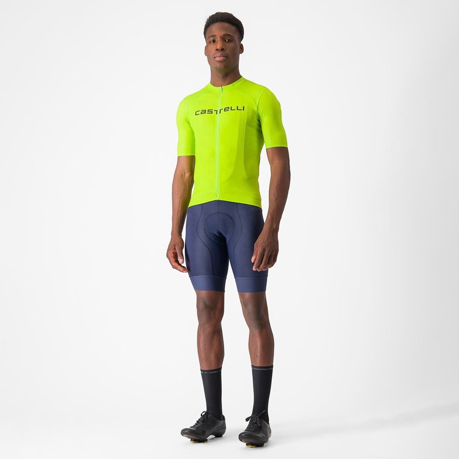 Light Green / Deep Green Men Castelli PROLOGO LITE Jersey | BPIF98047