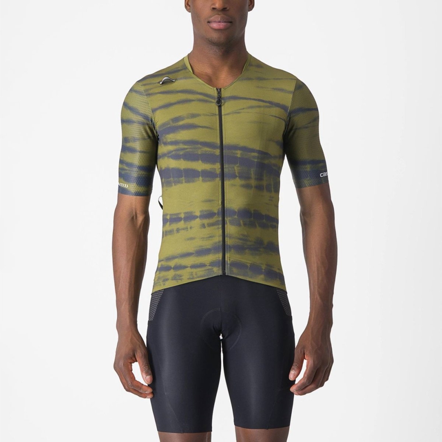 Olive Men Castelli UNLIMITED PRO Jersey | KBIT10935