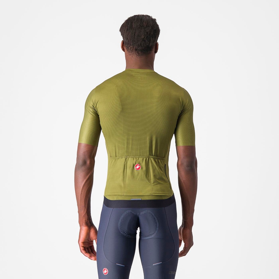 Olive / Light Green Men Castelli ESPRESSO Jersey | QBHO46290